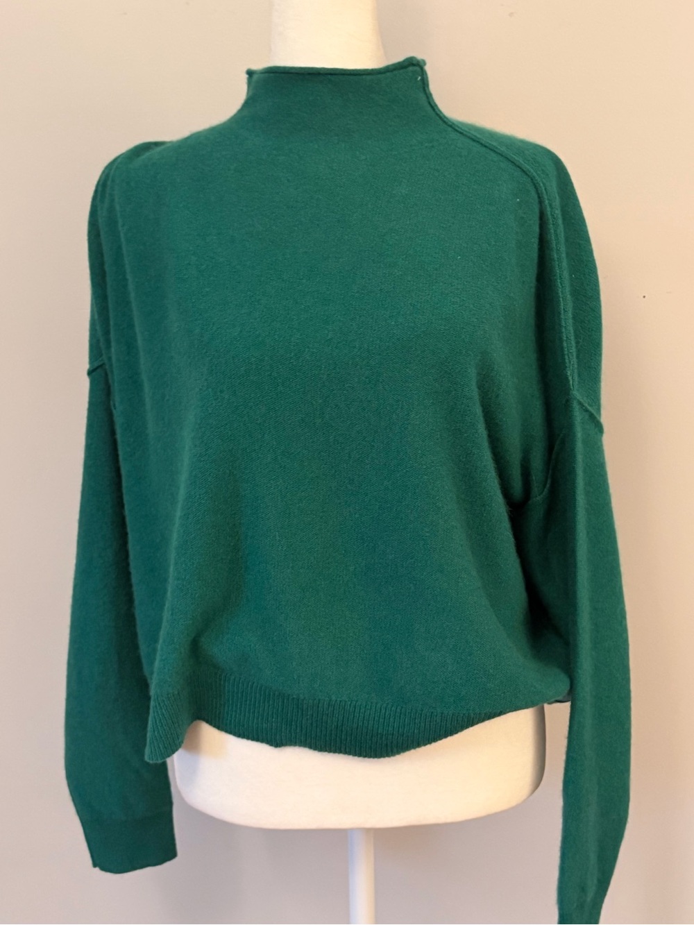 Pilcro Alani 100% Cashmere Mock-Neck Sweater